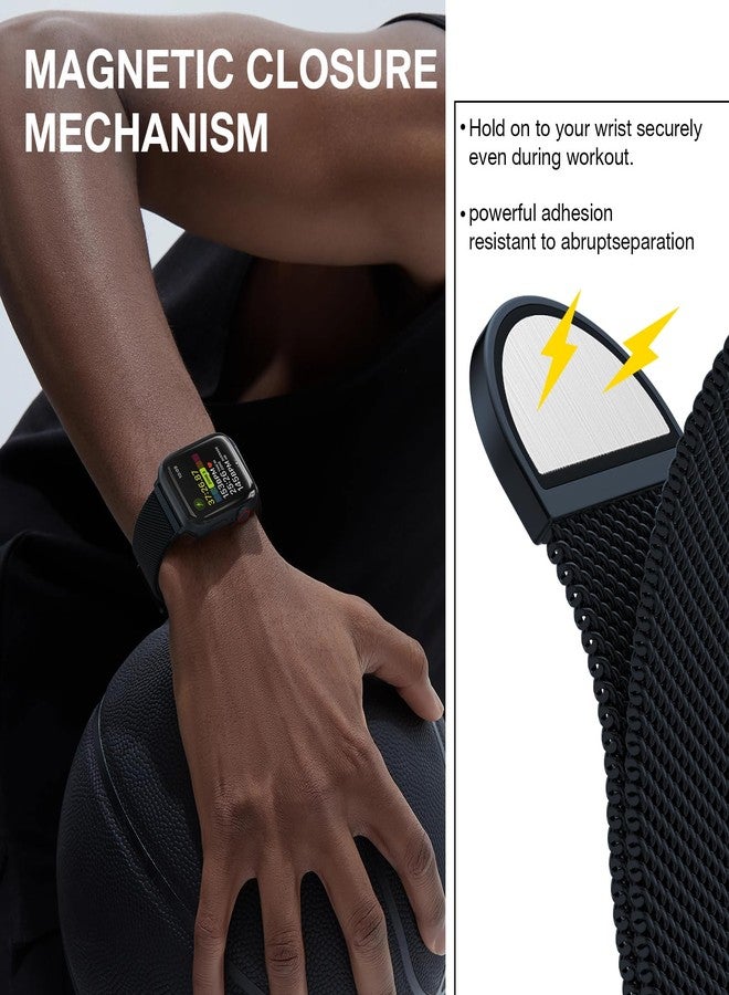 MARGE PLUS Stainless Steel Milanese Loop Compatible with Apple Watch Bands 46mm 44mm 45mm 49mm men and women, Magnetic Clasp Replacement for iWatch Ultra Series 11 10 9 8 7 SE 6 5 4 3 2 1 - Image 2