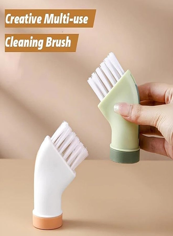Bitrexup 2pcs Multi-use Crevice Cleaning Brush, Gaps Cleaning Brush Can Be Connected to Mineral Water Bottles, Multifunctional Bathroom Cleaning Brush for Small Space, Window Seam Corner Cleaning - Image 2