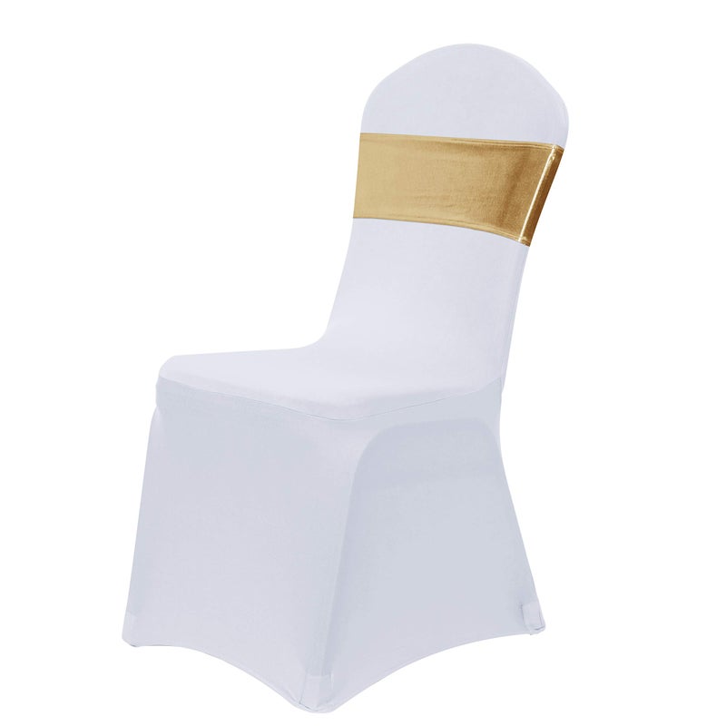 أوبستال Obstal 50 PCS SPANDEX Stretch Chair أقواس لأقواس حفل الزفاف- فرق تغطية كرسي مرنة عالمية مع شريط تمرير مشبك لحفلات الحفلات في فندق الحفلات الزخارف - Image 3