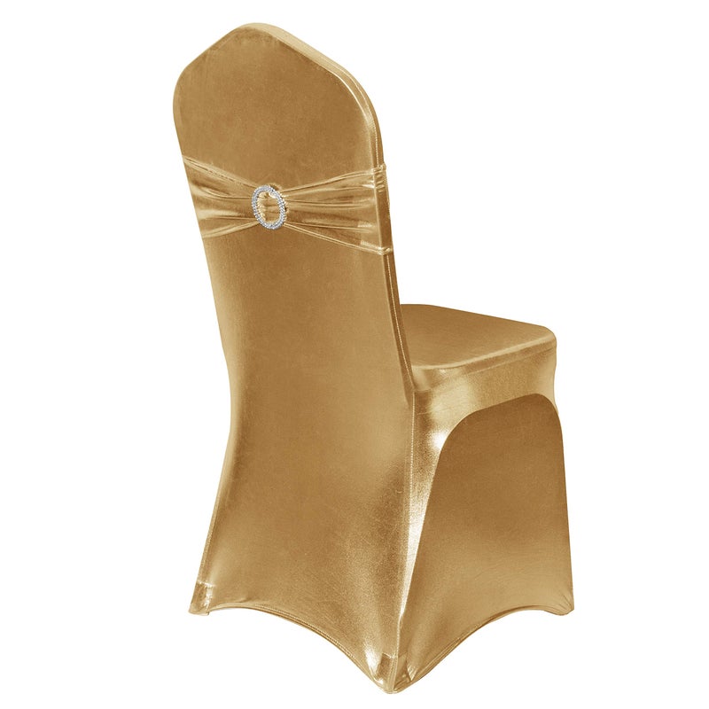 أوبستال Obstal 50 PCS SPANDEX Stretch Chair أقواس لأقواس حفل الزفاف- فرق تغطية كرسي مرنة عالمية مع شريط تمرير مشبك لحفلات الحفلات في فندق الحفلات الزخارف - Image 5