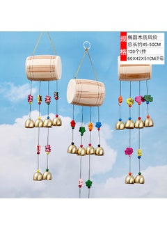 Generic Colorful Box Windmill Wood House Wind Chimes Decor Gift Waist drum wind chime 