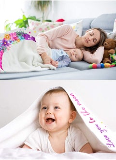 ESSEN Baby Monthly Milestone Blanket Girl Newborn Baby Shower Gift (150x100) - Pink  - Image 5