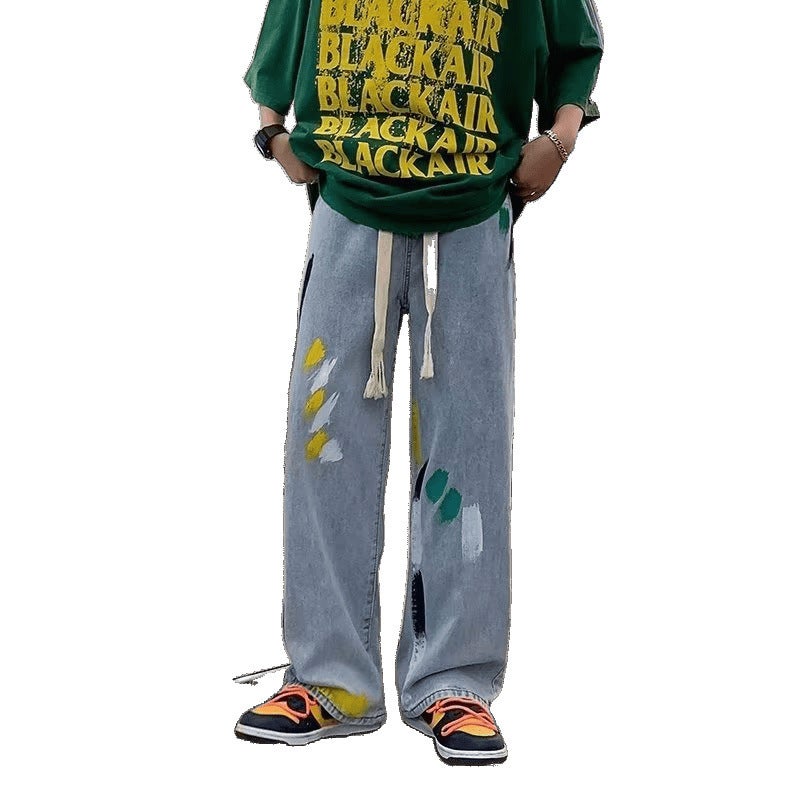 Unisex Classic Denim Jeans Loose Fit Daily Outdoor Wear - Image 4