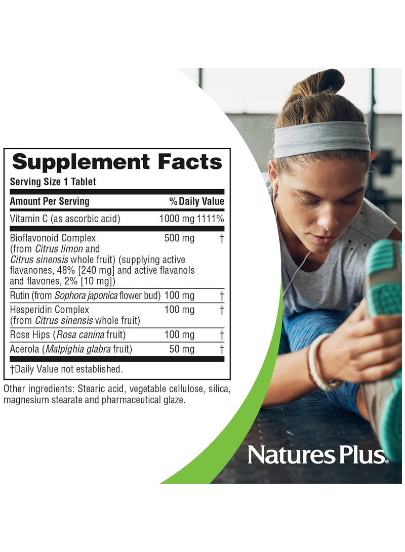 Natures Plus Super C Complex - 1000 mg, 180 Vegetarian Tablets - High Potency Vitamin C - Fast Acting - Gluten-Free - 180 Servings - Image 3