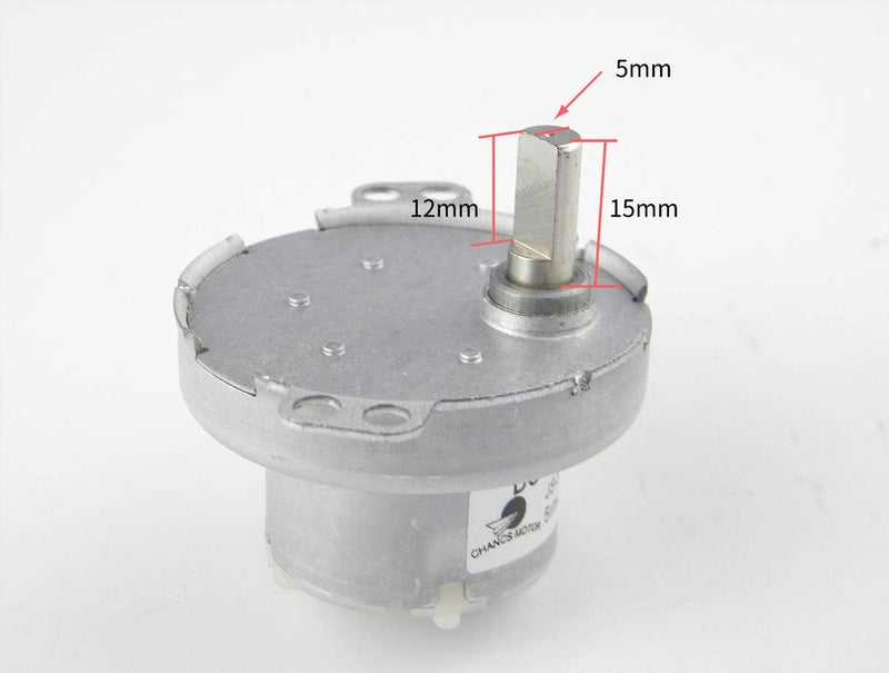 CHANCS محرك كهربائي CHANCS D-Shaft JS-50 12V DC 20RPM CW/CCW بطيء السرعة - Image 5