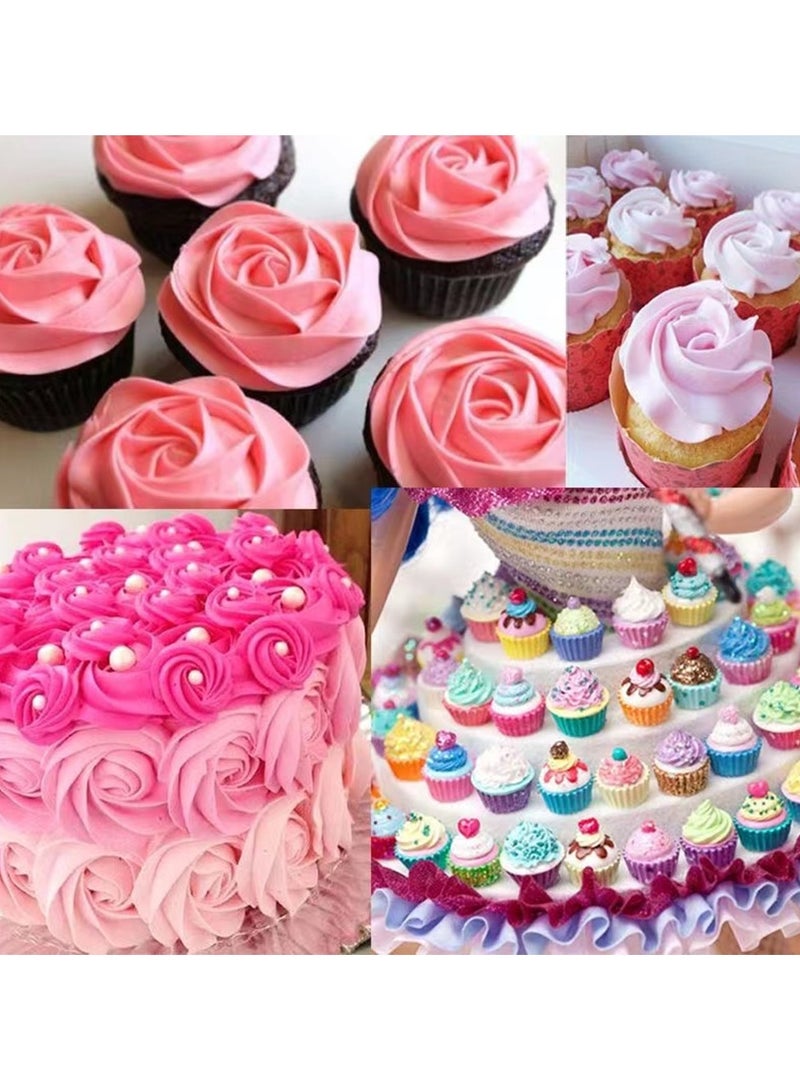 MRF 3 قطع، طرف تزيين، طرف معجنات من الفولاذ المقاوم للصدأ، أطراف فوهة للتزيين، لتزيين كعكة الكب كيك، صناعة النفخة، صناعة البسكويت، أدوات الخبز، أدوات المطبخ، ملحقات المطبخ، #D60 - Image 4