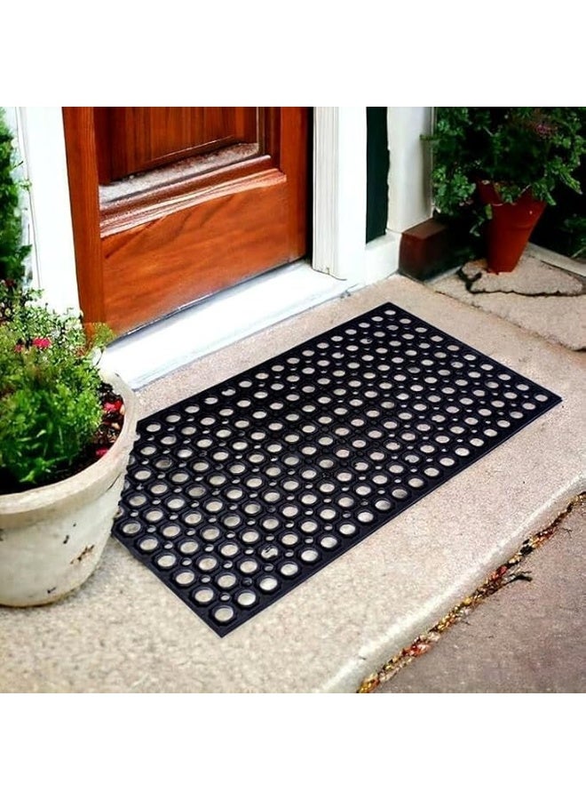 Anti-slip door mat set consisting of 2 pieces, anti-slip bathroom mat, size for the entrance, bathroom, and front of the office rooms,75*45cm - Image 2