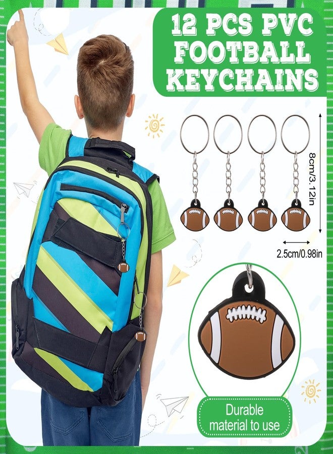 Poen مجموعة هدايا حفلات كرة القدم من Poen، 48 قطعة، تتضمن 12 حقيبة ظهر برباط، 12 كرة قدم صغيرة، 12 سلسلة مفاتيح، 12 سوار مضفر بخيط شمعي، هدية فريق ملهمة - Image 5