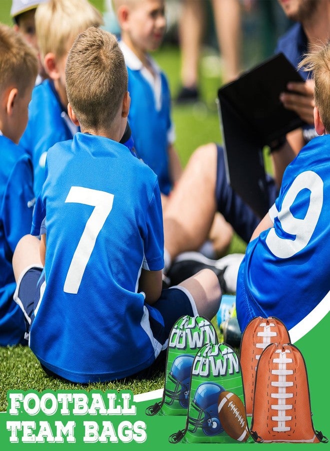 Poen مجموعة هدايا حفلات كرة القدم من Poen، 48 قطعة، تتضمن 12 حقيبة ظهر برباط، 12 كرة قدم صغيرة، 12 سلسلة مفاتيح، 12 سوار مضفر بخيط شمعي، هدية فريق ملهمة - Image 3
