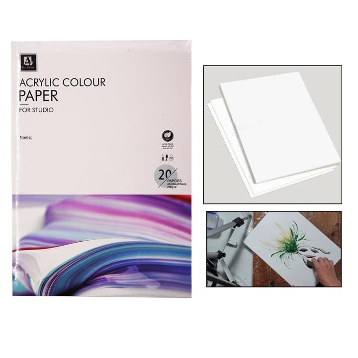 Artnery TearOff Disposable Drawing Paper Palette 20 Sheet for Mixing Water Color OilPastel Color A3 Size