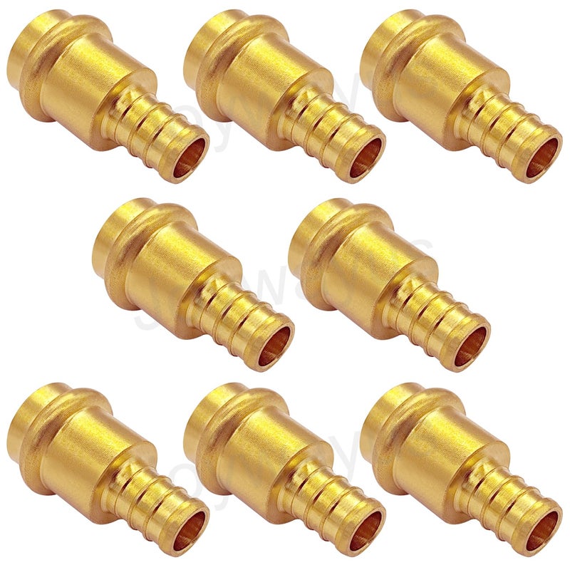 Joywayus Brass 12 Press x 12 PEX Crimp Fittings Adapter for Cooper to Pex B Pipe Pack of 8 - Image 2