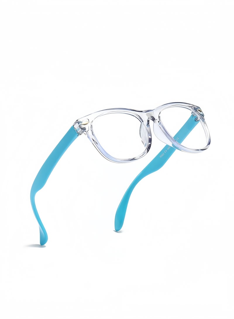 kids Blue Light Blocking Glasses For Girls And Boys Computer Blue Light Blocking Glasses For Age 3-11 (Light blue) - Image 5