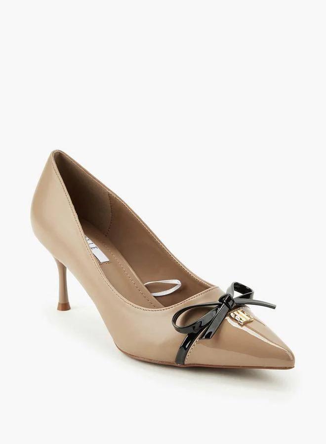 Elle Women Bow Accent Stiletto Heel Pumps