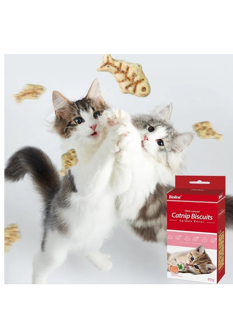 Bioline بسكويت عشبة النعناع بنكهة السلمون الطبيعية 2 × 80 جرام - Image 2