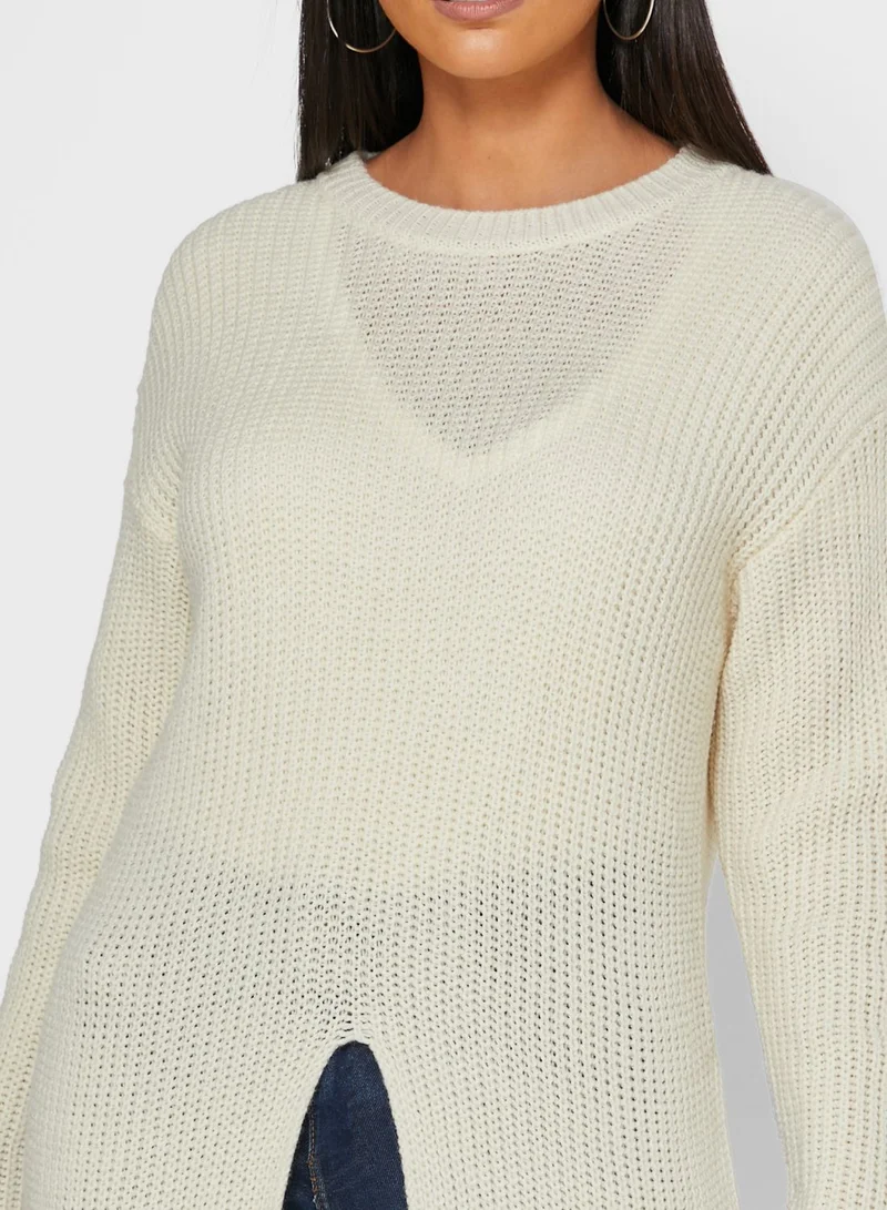 beatrice b Abito Front Split Longline Top