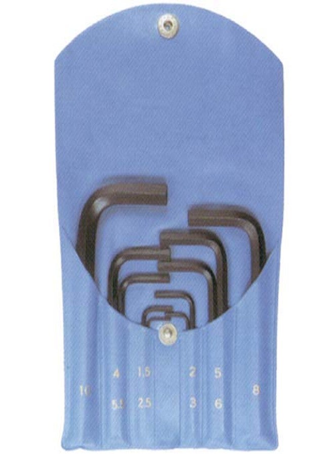 SCHOFIC 8 PICS (1.5-6 MM) Long Arm SAE Ball End Hex Key Wrench Set Allen Keys, Metric [Product of Japan]- SILVER - Image 2
