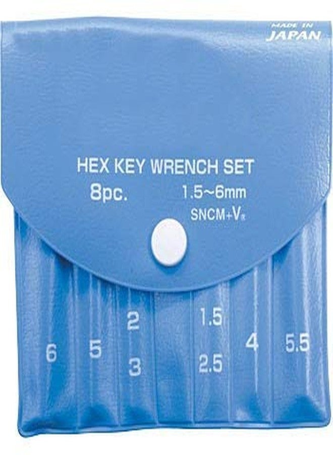SCHOFIC 8 PICS (1.5-6 MM) Long Arm SAE Ball End Hex Key Wrench Set Allen Keys, Metric [Product of Japan]- SILVER - Image 4