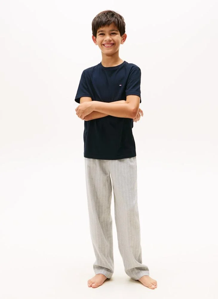 TOMMY HILFIGER Kids 2 Pack Slogan Crew Neck T-Shirt