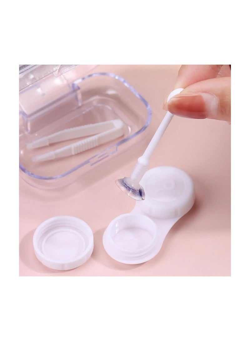 Cute Mini Pocket Contact Lens Case Travel Kit - Eye Care Storage Holder Easy Carry Kit - Mirror + Tweezers + Wand Extension + Lens Holder - Multicolor - Image 5