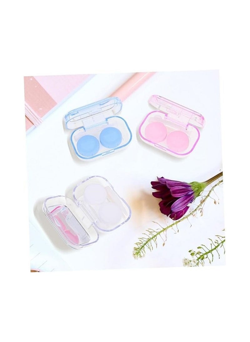 Cute Mini Pocket Contact Lens Case Travel Kit - Eye Care Storage Holder Easy Carry Kit - Mirror + Tweezers + Wand Extension + Lens Holder - Multicolor - Image 2