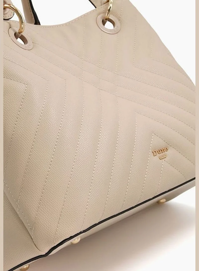 ديون لندن Dellenia Large Stitch Detail Shopp Tote Bag
