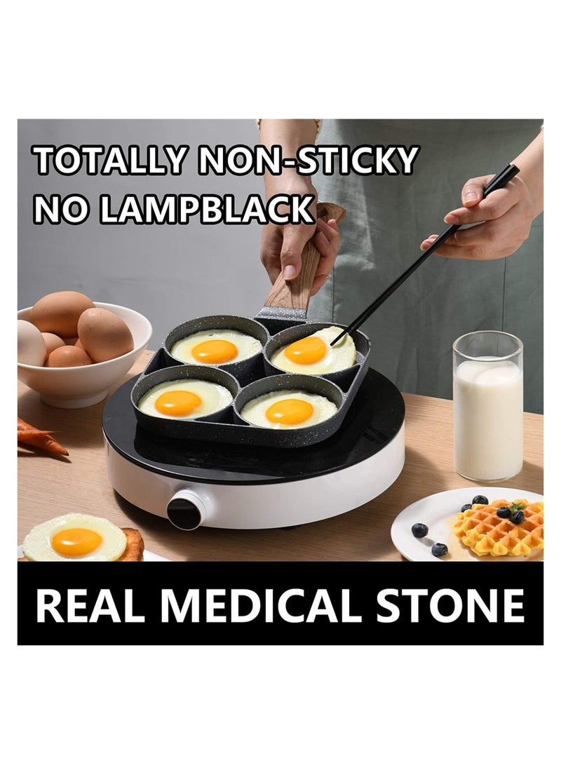 ELTRAZONE four-cup egg pan, medical stone non-stick frying pan, compatible with all heat sources - Image 2