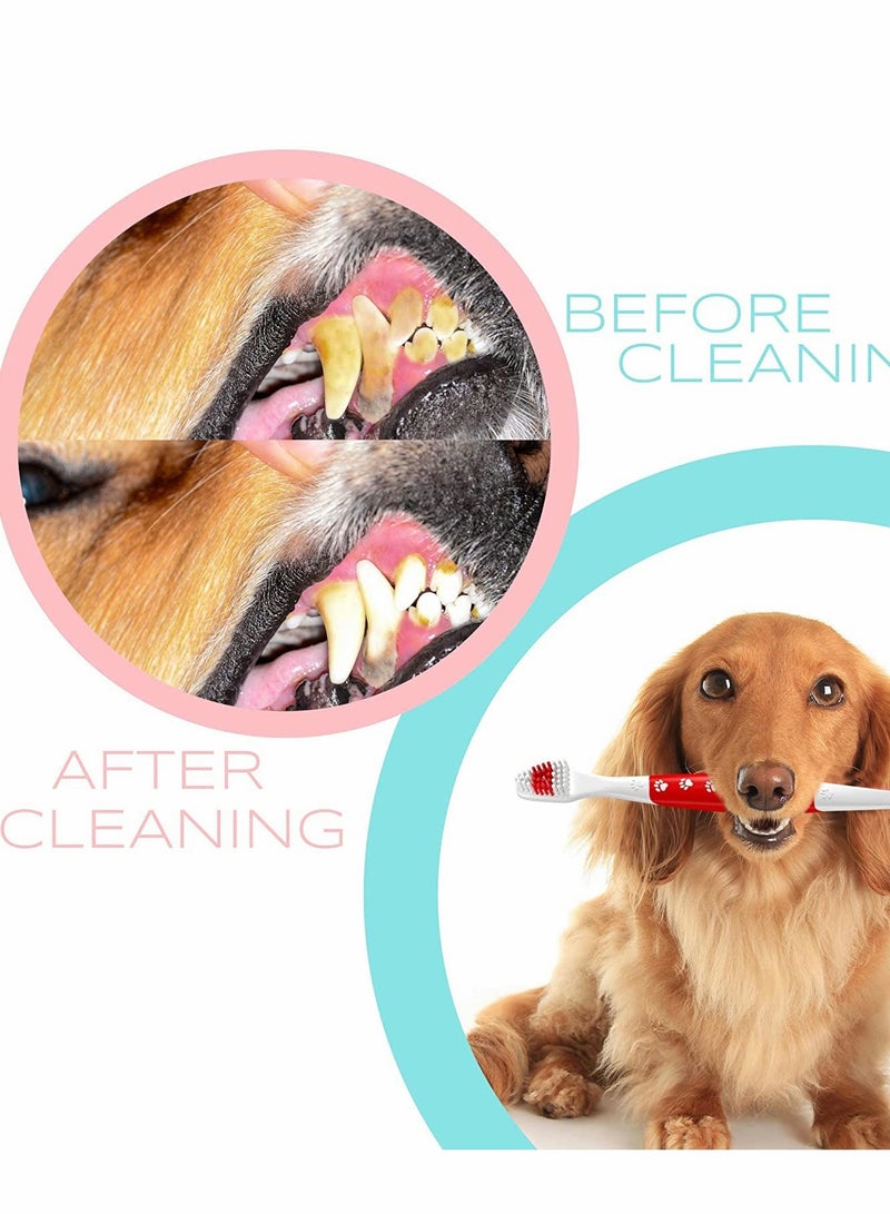 Pet Toothbrush Dual Head Dog Cat Toothbrush with Soft Bristles  Easy Teeth Cleaning Dental Care Oral Hygiene Deep Clean Independent Packaging 4PCS - Image 5