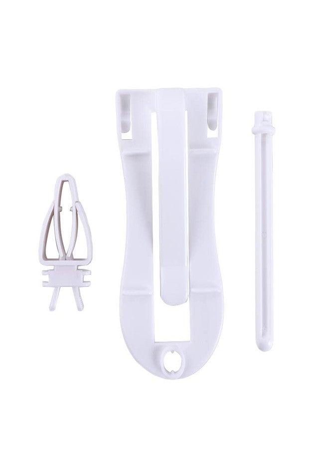 Pokinge 2 Pack Bird Cage Food Holder, Parrot Fruit Vegitable Bracket, Cuttlebone Holder with Perches Stand Plastic Bird Food Clip Birdcage Accessories - Image 1