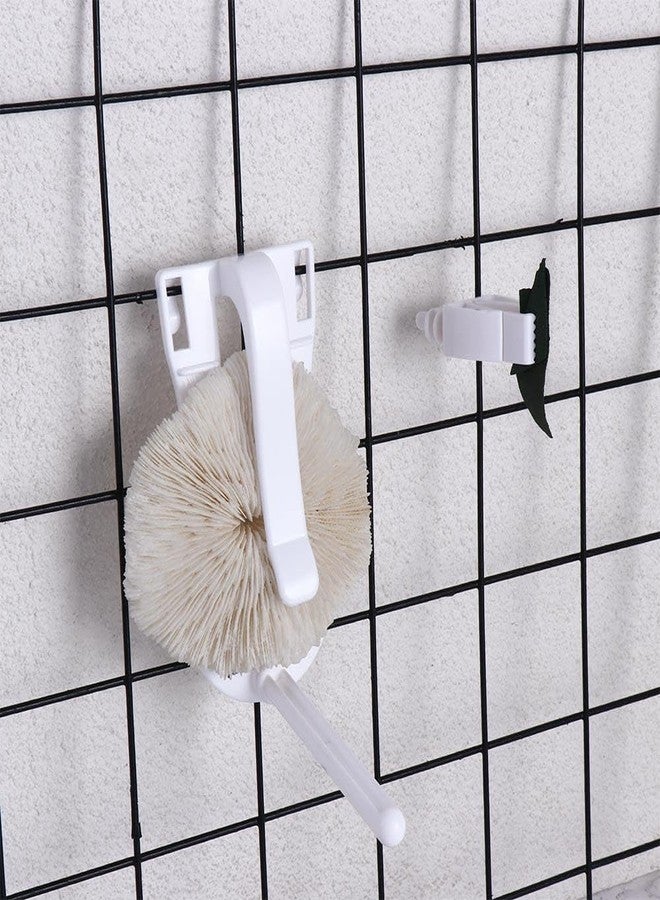 Pokinge 2 Pack Bird Cage Food Holder, Parrot Fruit Vegitable Bracket, Cuttlebone Holder with Perches Stand Plastic Bird Food Clip Birdcage Accessories - Image 4