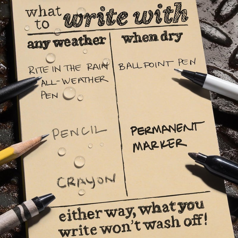 Rite In The Rain Weatherproof Weekly Calendar Set - 5" x 7" Tan Sheets for 65 Weeks - Image 5