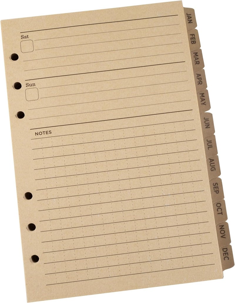 Rite In The Rain Weatherproof Weekly Calendar Set - 5" x 7" Tan Sheets for 65 Weeks - Image 1