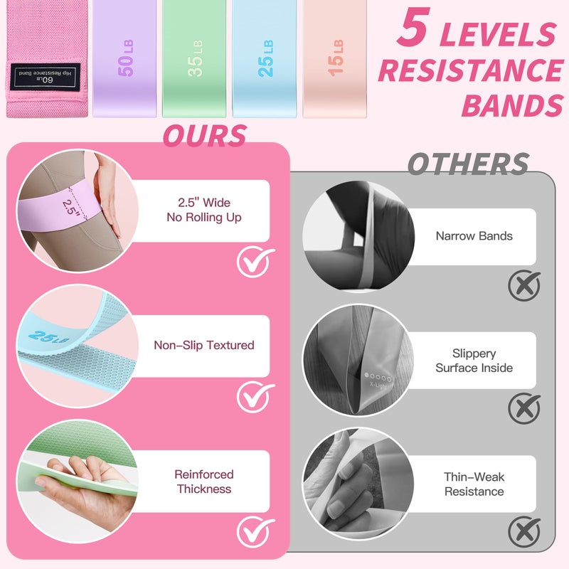 NANATI Pilates Kit 17PCS,Pilates Essential Kit for Women, Pilates Equipment with 14.5" Pilates Ring and Ball,8 Resistance Bands,Dumbbells & Grip Socks Accessories, Home Pilates Workout Kit for Starter - Image 5