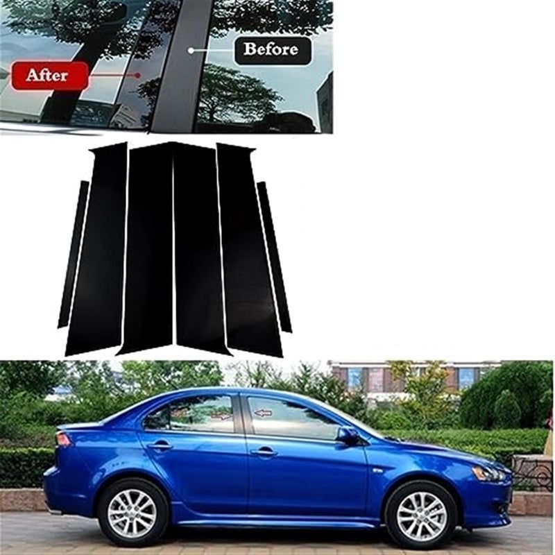 Wivplex 6PCS Polished Pillar Posts for Mitsubishi Lancer - Image 2