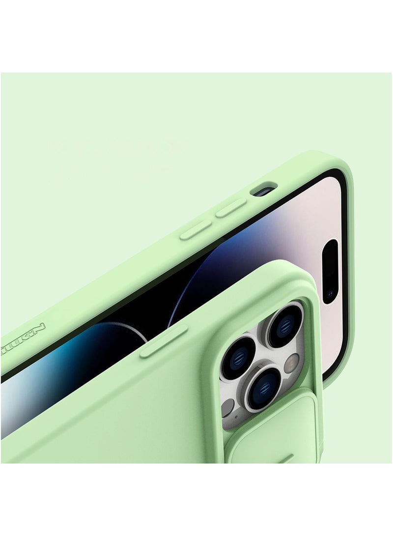 Nillkin CamShield Silky Silicone Case For iphone 14 Pro Max - Mint Green - Image 3