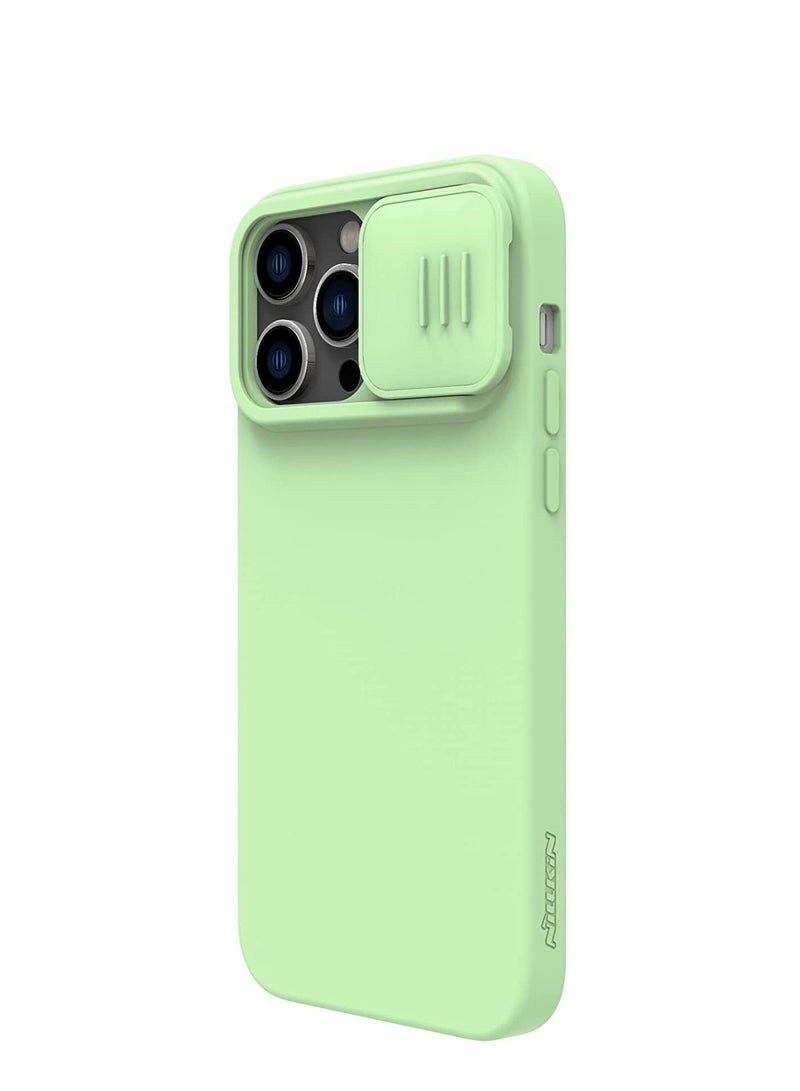 Nillkin CamShield Silky Silicone Case For iphone 14 Pro Max - Mint Green - Image 4