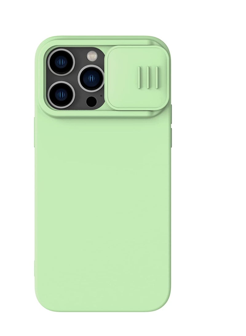 Nillkin CamShield Silky Silicone Case For iphone 14 Pro Max - Mint Green - Image 1