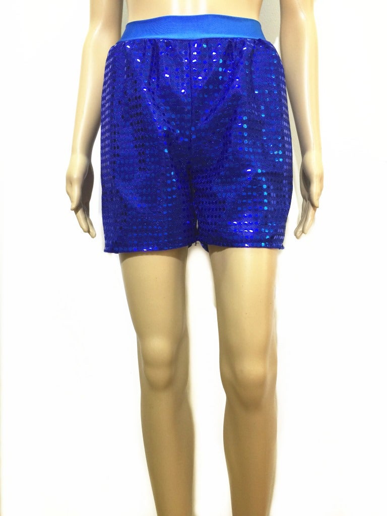 Performance Clothing For Men And Women, Sequin Patchwork Stage Performance Loose Shorts, Dance Singer Host Unisex Pants - Image 1