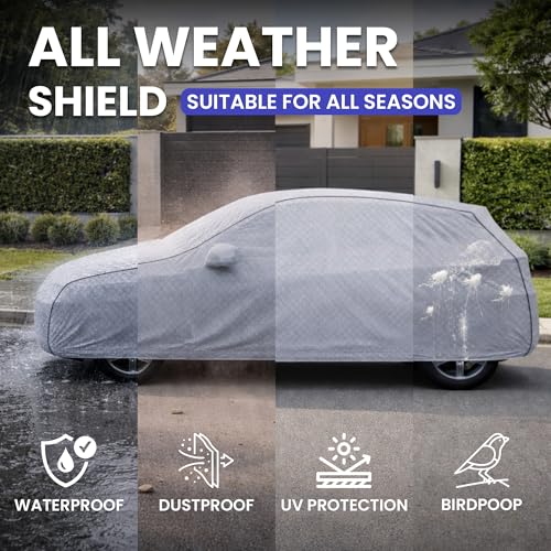 Autofy Car Cover Waterproof SilverTech for Kia Seltos [Year 2019 Onwards] - Seltos Car Cover Dust & UV Protection Seltos Car Body Cover with Mirror Pocket Soft Cotton Lining - Image 5