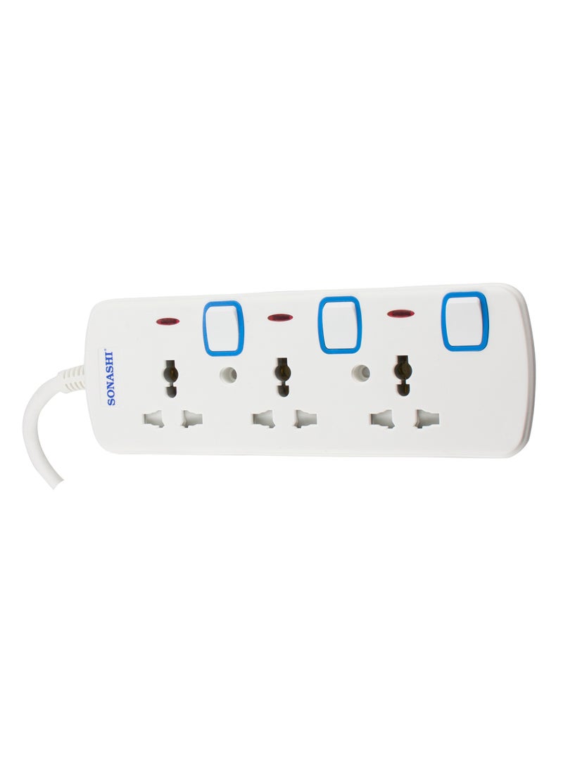SONASHI 3Way Universal Extension Socket with 5M Length Copper Cord  Featured with Indicator Light and Safety Shutter  Ideal For All Electronic Devices SES-1003  - Image 2