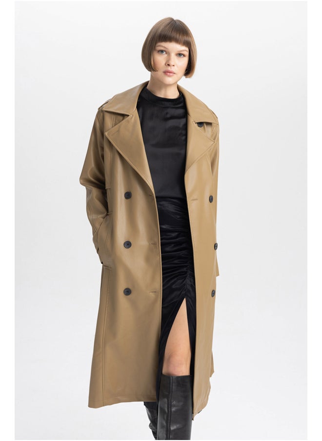 DeFacto Woman Regular Fit W/O Hoodie Trenchcoat  - Image 3