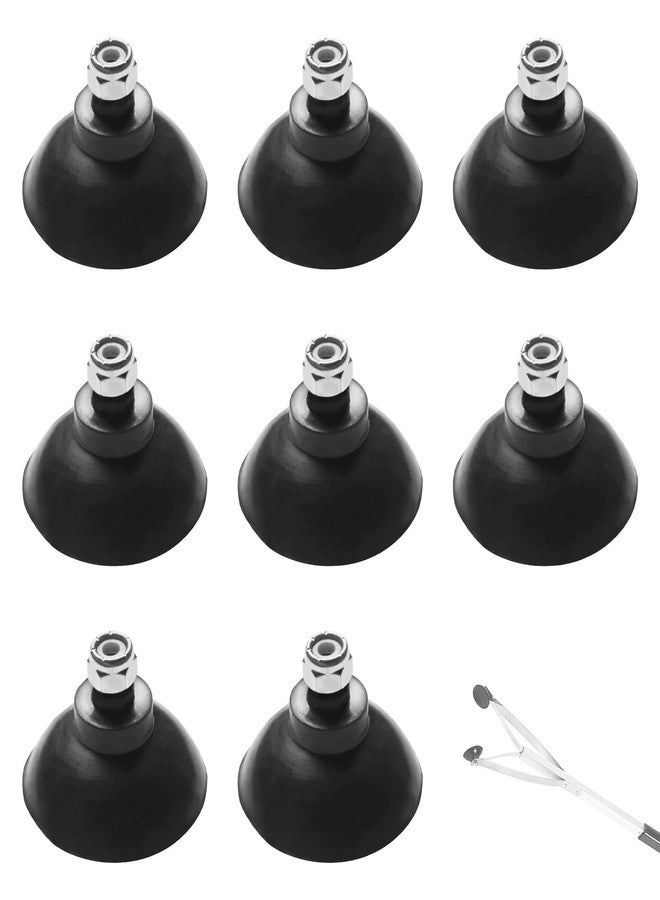 Kamrexi 8 Pcs Replacement Gripper Cups Compatible with Arcmate EZ Reacher Accessory Tips, Outdoor Heavy Reacher Grabber Tips Part-Black, UV Resistant, Rubber Cups with Locknuts - Image 1