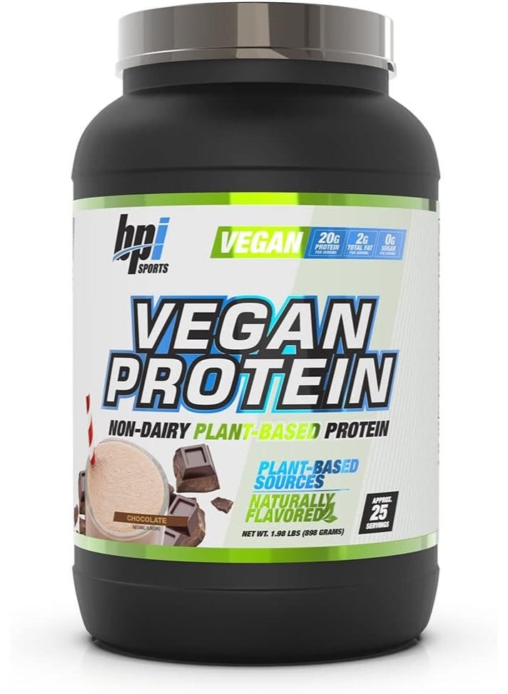 BPI Sports Vegan Protein - Non-Dairy Plant-Based Vegan Friendly Zero Sugar Chocolate, 25  Servings - Image 1
