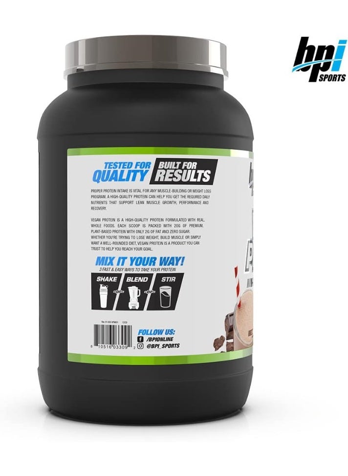 BPI Sports Vegan Protein - Non-Dairy Plant-Based Vegan Friendly Zero Sugar Chocolate, 25  Servings - Image 3