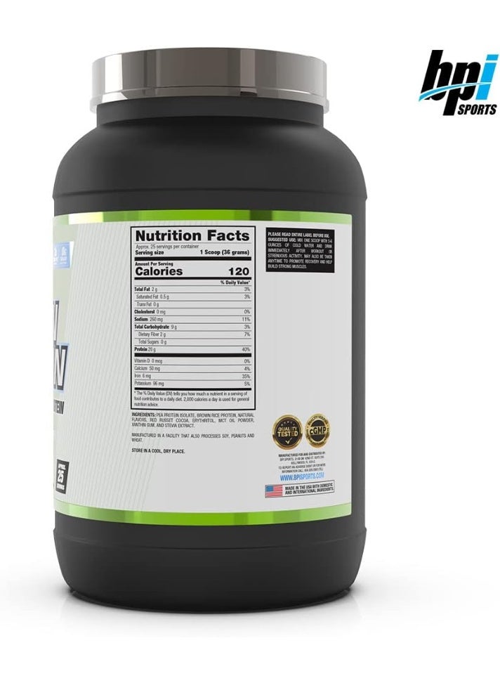 BPI Sports Vegan Protein - Non-Dairy Plant-Based Vegan Friendly Zero Sugar Chocolate, 25  Servings - Image 2