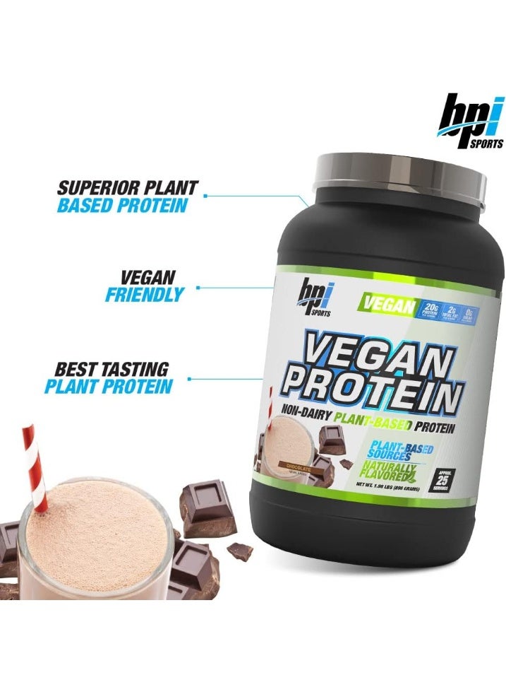 BPI Sports Vegan Protein - Non-Dairy Plant-Based Vegan Friendly Zero Sugar Chocolate, 25  Servings - Image 5