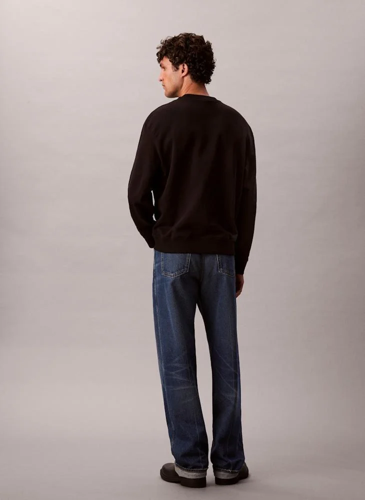 Calvin Klein Jeans Monogram Crew Neck Terry Sweatshirt