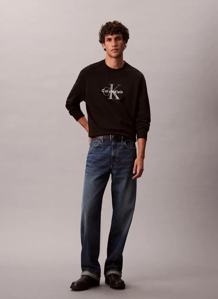 Calvin Klein Jeans  Oversized Monogram Sweatshirt for Men | Best Price UAE