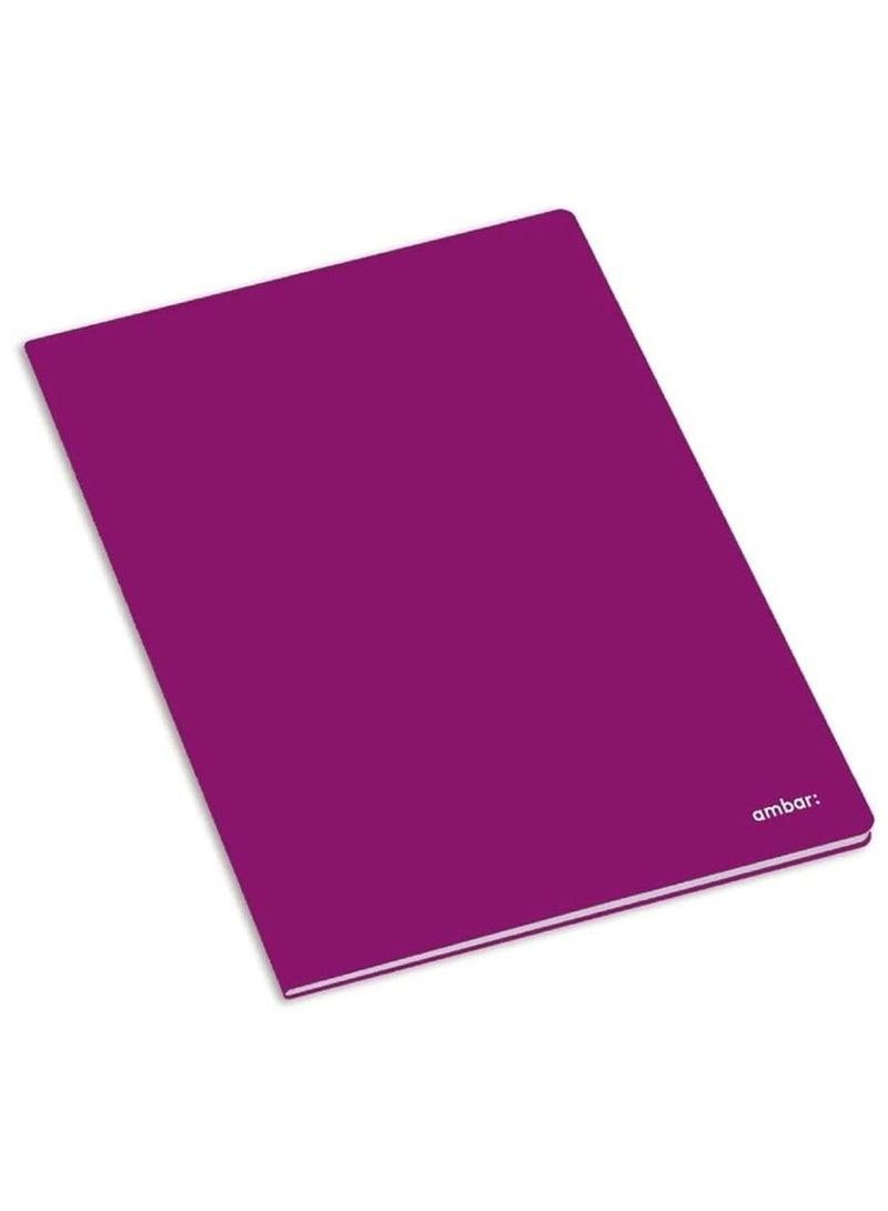 1-Piece A4 Size Single Lined Notebook Purple