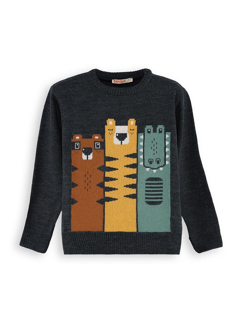 Denokids Friends Boy Knit Jumper - Image 3
