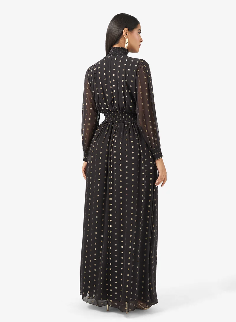 Golden Apple High Neck Maxi Dress